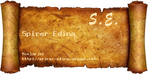 Spirer Edina névjegykártya
